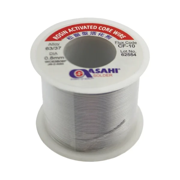 سیم لحیم آساهی مدل YP-ROGHANI-CF-10-08MM مقدار 250 گرم