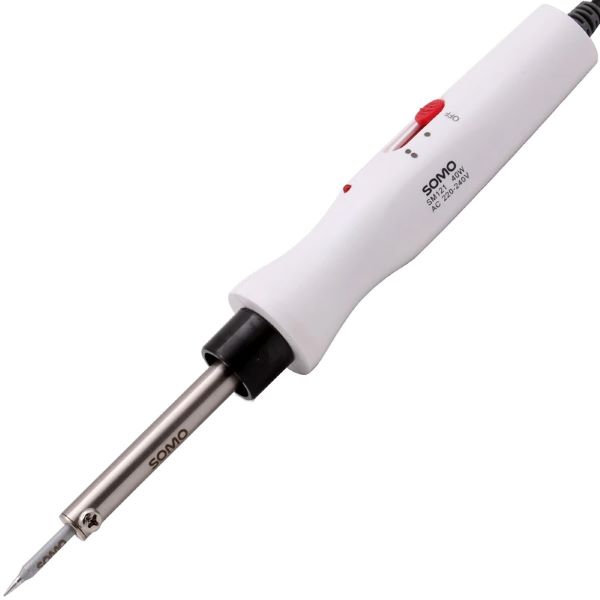 هویه 40 وات سومو مدل SM-121 توان ۴۰ وات سایر توضیحات - دارای کیفیت مناسب - دارای کلید کار دو وضعیتی - قابلیت خاموش کردن هویه هویه 40 وات سومو مدل SM-121